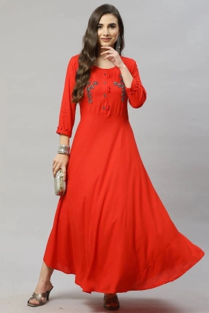 jc4u-rayon-red-a-line-dress-single-m