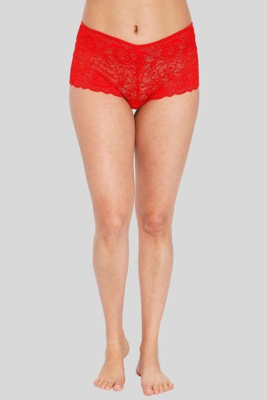 ilraso-red-lace-self-design-womens-boy-shorts-pack-of-1-none