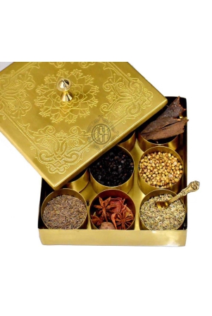 brass-spice-box-square-shape-multipurpose-stylish-masala-dani-dabba-with-1-spoon-and-9-containers-for-kitchen-br-8-masalabox-sqr