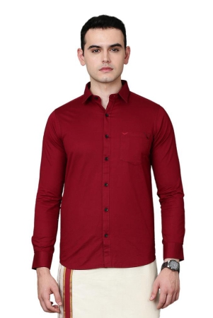 kalyan-silks-cotton-shirt-with-maroon-colour-by-ecofriendly