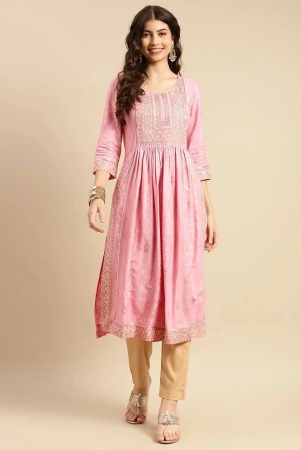 rangita-women-rayon-pink-yoke-embroidered-calf-length-kurti-gathered-at-waist-none