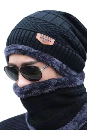 teemoods-womens-and-mens-woollen-beanie-cap-with-neck-warmer-knitted-cap-with-fur-lining-mens-woolen-cap-with-neck-muffler-winter-muffler-for-women