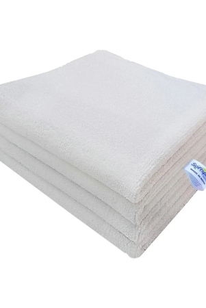 softspun-microfiber-cloth-4-pcs-40x40-cms-340-gsm-white-thick-lint-streak-free-multipurpose-cloths-automotive-microfibre-towels-for-car-bike-cleaning-polishing-washing-detailin