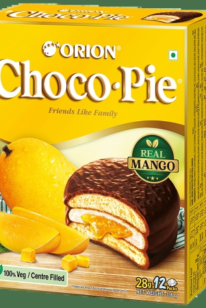 orion-choco-pie-with-real-mango-100-veg-centre-filled-336-gm-12-pcs-x-28-g-each