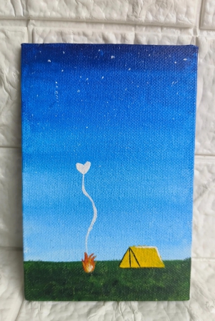 Camping Canvas Painting