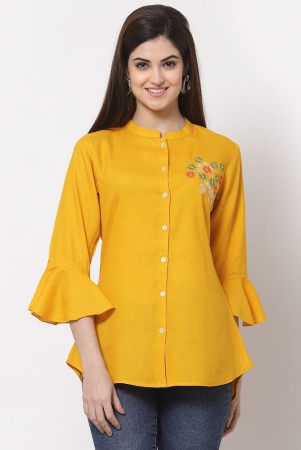 kbz-yellow-rayon-womens-shirt-style-top-pack-of-1-2xl