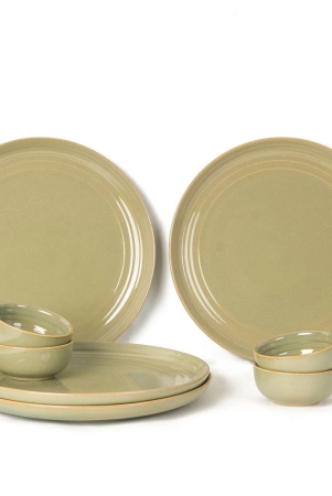 handcrafted-chip-resistance-porcelain-dinner-set-8-pieces-serving-for-4-microwave-and-dishwasher-safe-bone-ash-free-crockery-set-for-dining-and-gifting-olive-green