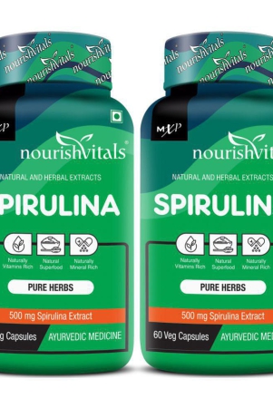 nourishvitals-spirulina-pure-herbs-500-mg-spirulina-extract-naturally-vitamins-rich-60-veg-capsules-pack-of-2