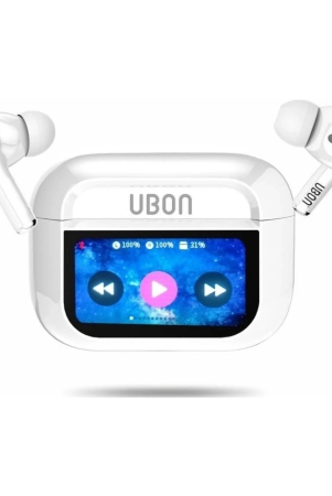 ubon-j18-screen-tuch-buds-bluetooth-true-wireless-tws-on-ear-60-hours-playback-active-noise-cancellation-ipx4splash-sweat-proof-white