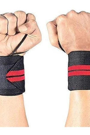 wrist-band-for-men-women-wrist-supporter-for-gym-wrist-wrapstraps-gym-accessories-for-men-for-hand-grip-wrist-support-while-workout-muscle-relaxation-pack-of-1-red