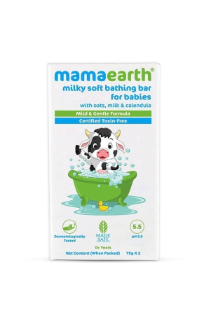 Milky Soft Bathing Bar for Babies with Oats, Milk & Calendula – 75g x 2