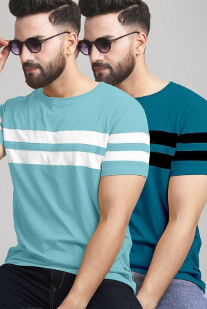 ausk-teal-cotton-blend-regular-fit-mens-t-shirt-pack-of-2-none