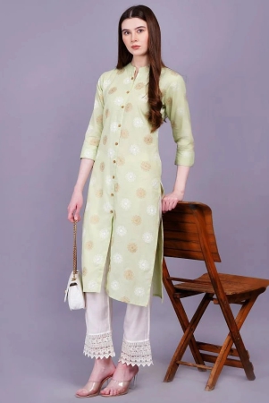 highlight-fashion-export-cotton-printed-straight-womens-kurti-green-pack-of-1-none