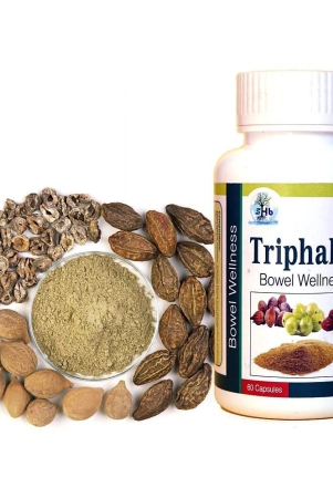 Herbasia Triphala CapsulesI Supports Healthy Digestion|Improves Bowel Wellness|100% Ayurvedic