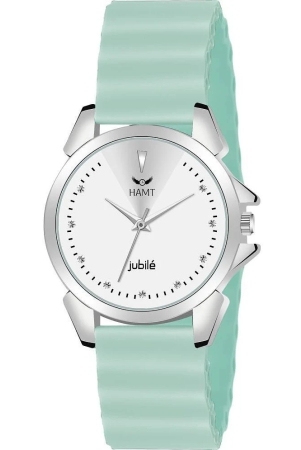 hamt-green-silicon-analog-womens-watch