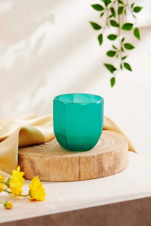 octagon-glass-tealight-holder-green