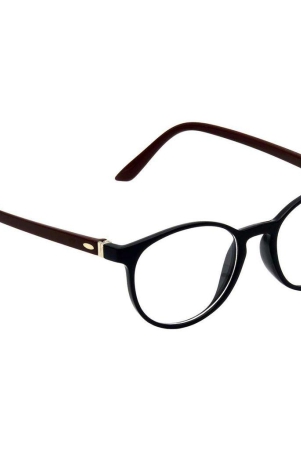 Hrinkar Trending Eyeglasses: Brown and Black Oval Optical Spectacle Frame For Men & Women |HFRM-BK-BWN-14