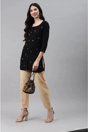 highlight-fashion-export-black-rayon-womens-straight-kurti-xl