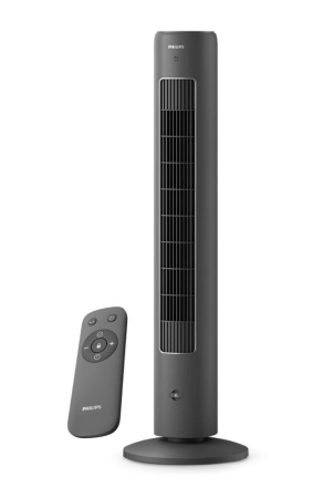 Philips CX 5535/11 High Performance Bladeless Technology Tower Fan With Touchscreen Panel and Remote Control, Quiet Operation, Low Power Consumption and Lightweight Portable Body.