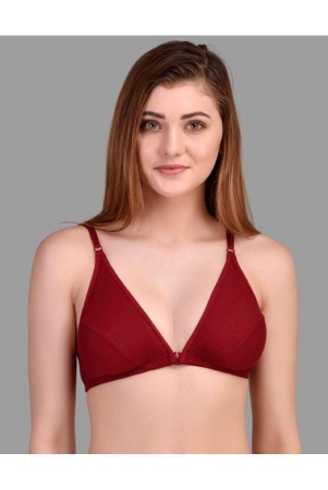 zourt-maroon-cotton-non-padded-womens-t-shirt-bra-pack-of-1-none