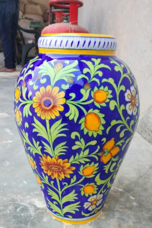 handmade-blue-pottery-blue-vase-flowerpot-decorative-vase-ceramic-vase-16-inch