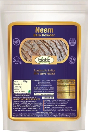 biotic-neem-bark-powder-azadirachta-indica-neem-chhal-powder-100-gm