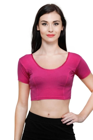 vami-womens-cotton-stretchable-readymade-blouses-fuchsia-l