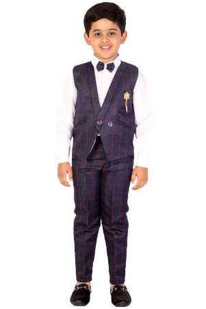 dkgf-fashion-navy-blue-cotton-blend-boys-shirt-pants-pack-of-1-none