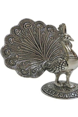 ecraftindia-white-metal-dancing-peocock