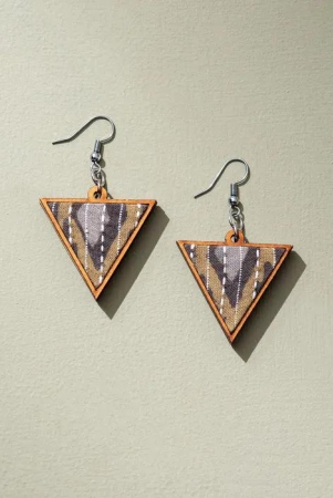 whe-brown-upcycled-fabric-and-repurposed-wood-triangular-earrings