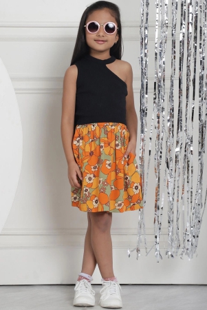 MINI & MING Girls Printed A-line Knee-Length Skirts