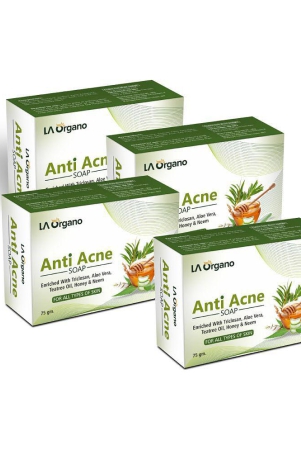 la-organo-anti-acne-soap-for-remove-acne-blemishes-scars-soap-75-g-pack-of-4