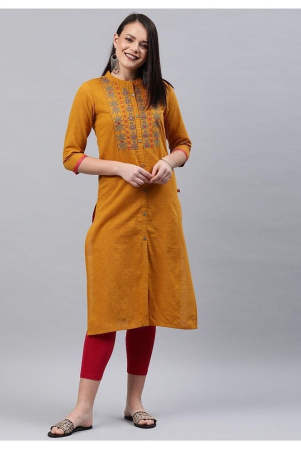 alena-yellow-cotton-a-line-kurti-xl