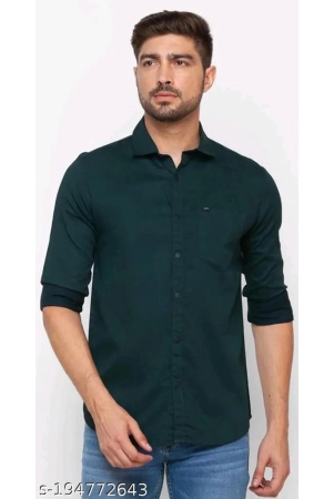 Mens Formal Green Color Shirt