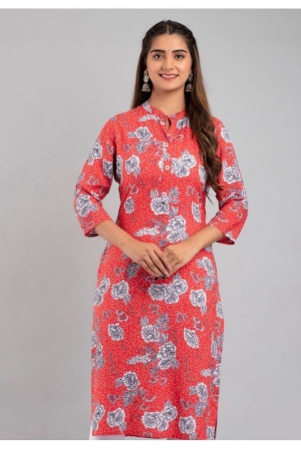 mauka-red-rayon-womens-straight-kurti-pack-of-1-none