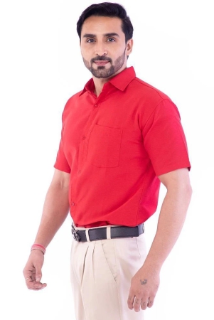 deshbandhu-dbk-cotton-blend-regular-fit-half-sleeves-mens-formal-shirt-red-pack-of-1-none