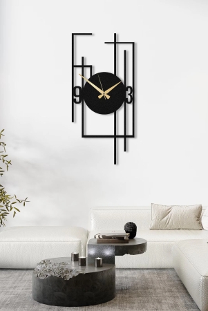 Zik Impex Rectangular Vertical Wall Clock for Living Room, Bedroom, Office, Studyroom & Gifting Porpose-Black