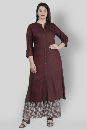 mauka-brown-front-slit-rayon-womens-stitched-salwar-suit-pack-of-1-xs