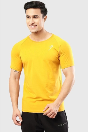 fuaark-mustard-cotton-slim-fit-mens-sports-t-shirt-pack-of-1-none