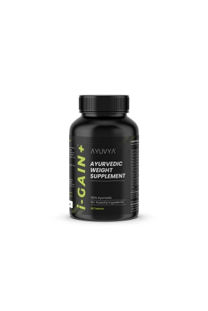 Ayuvya i-Gain+ || 100% Ayurvedic Weight Gain Tablets - Helps Improving Digestion and Muscle Mass | Ayurvedic Weight Gainer, 90 Tablets