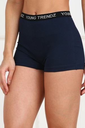 Young trendz Women Boy Short Navy Panty-XS / Navy