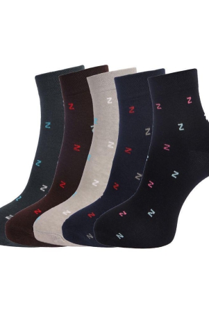 Dollar Socks Multi Casual Ankle Length Socks Pack of 5 - Multi