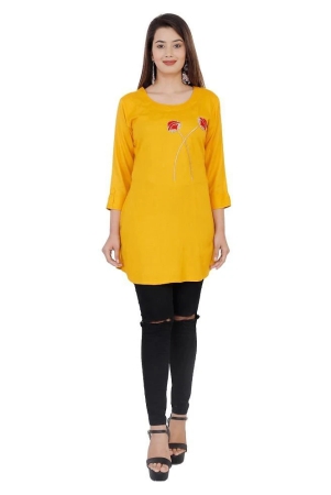 highlight-fashion-export-yellow-rayon-womens-straight-kurti-xxl