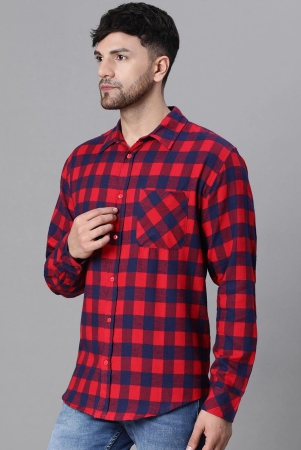 oxolloxo-relaxed-buffalo-checked-cotton-casual-shirt