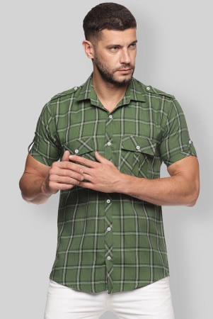 yha-green-100-cotton-regular-fit-mens-casual-shirt-pack-of-1-none