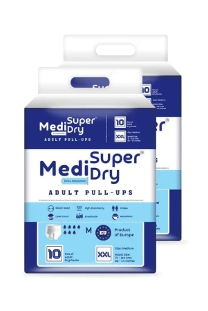 medi-super-dry-adult-pull-up-diaper-pants-xxl-high-absorbency-leak-proof-overnight-protection-odour-control-elastic-waist-152-203-cm60-80-inches-20-pieces-pack-of-2