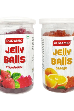 puramio-combo-pack-of-jelly-balls-strawberry-orange-300-gm-each-pack-of-2