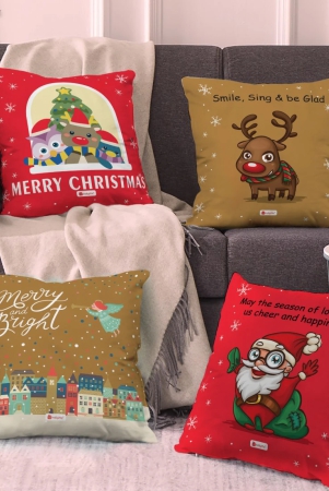 indigifts-christmas-cushion-covers-holiday-fun-with-cute-christmas-characters-multi-set-of-4-cushion-cover-18x18-inches-christmas-cushion-christmas-decorations-for-house-xmas-decorations