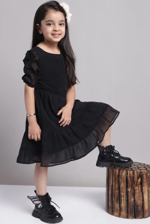 mini-ming-girls-puff-sleeve-georgette-fit-flare-dress