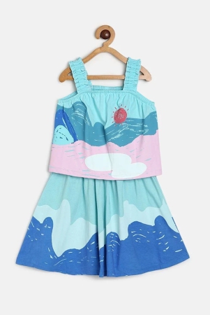 mini-klub-blue-cotton-girls-top-with-skirt-pack-of-1-none